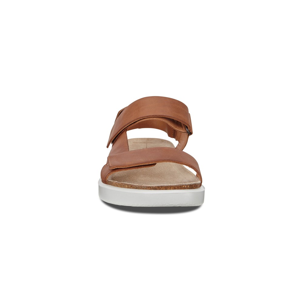 ECCO Mens Sandals Brown - Corksphere Flat - TME-257809